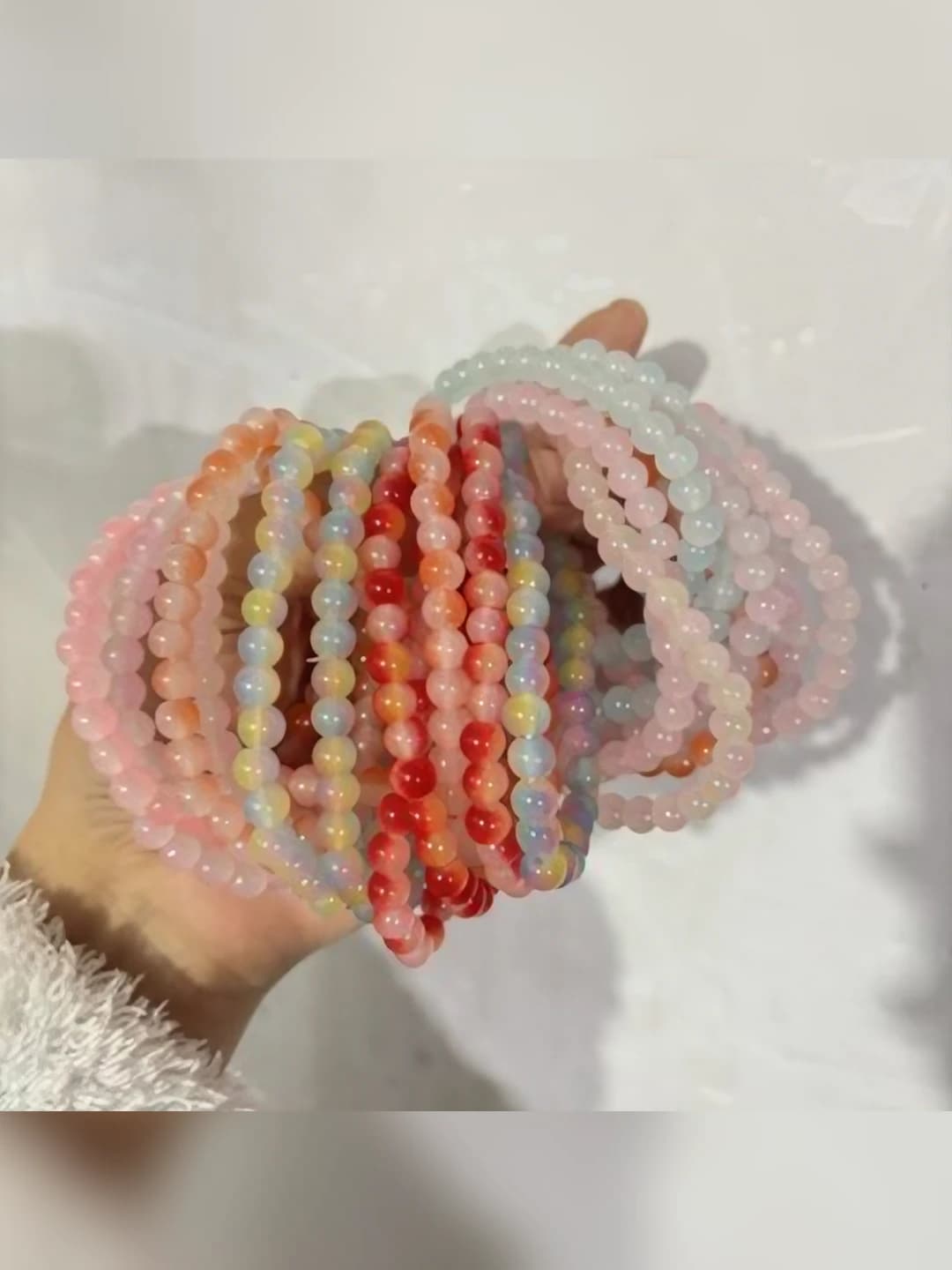6MM glass bracelet random colour 1 pc