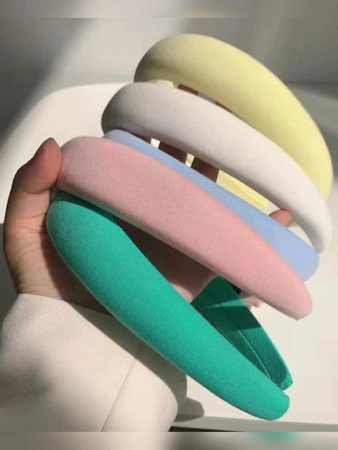 Women's wide padded fabric headband, sweet style