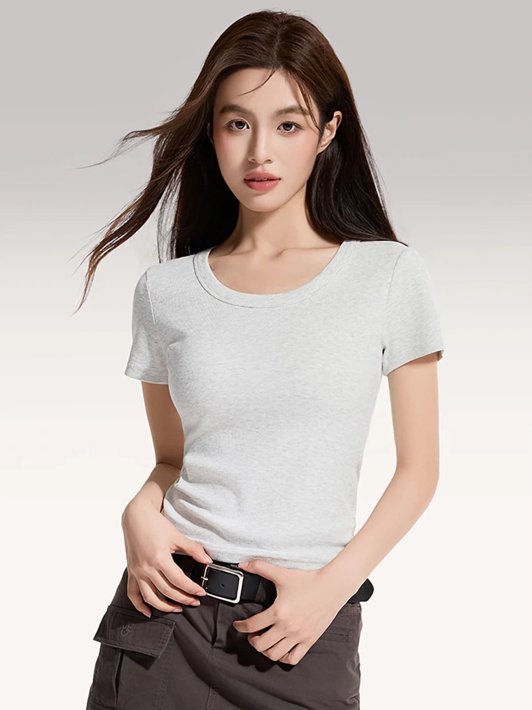 Grey with white floral, 1 pc