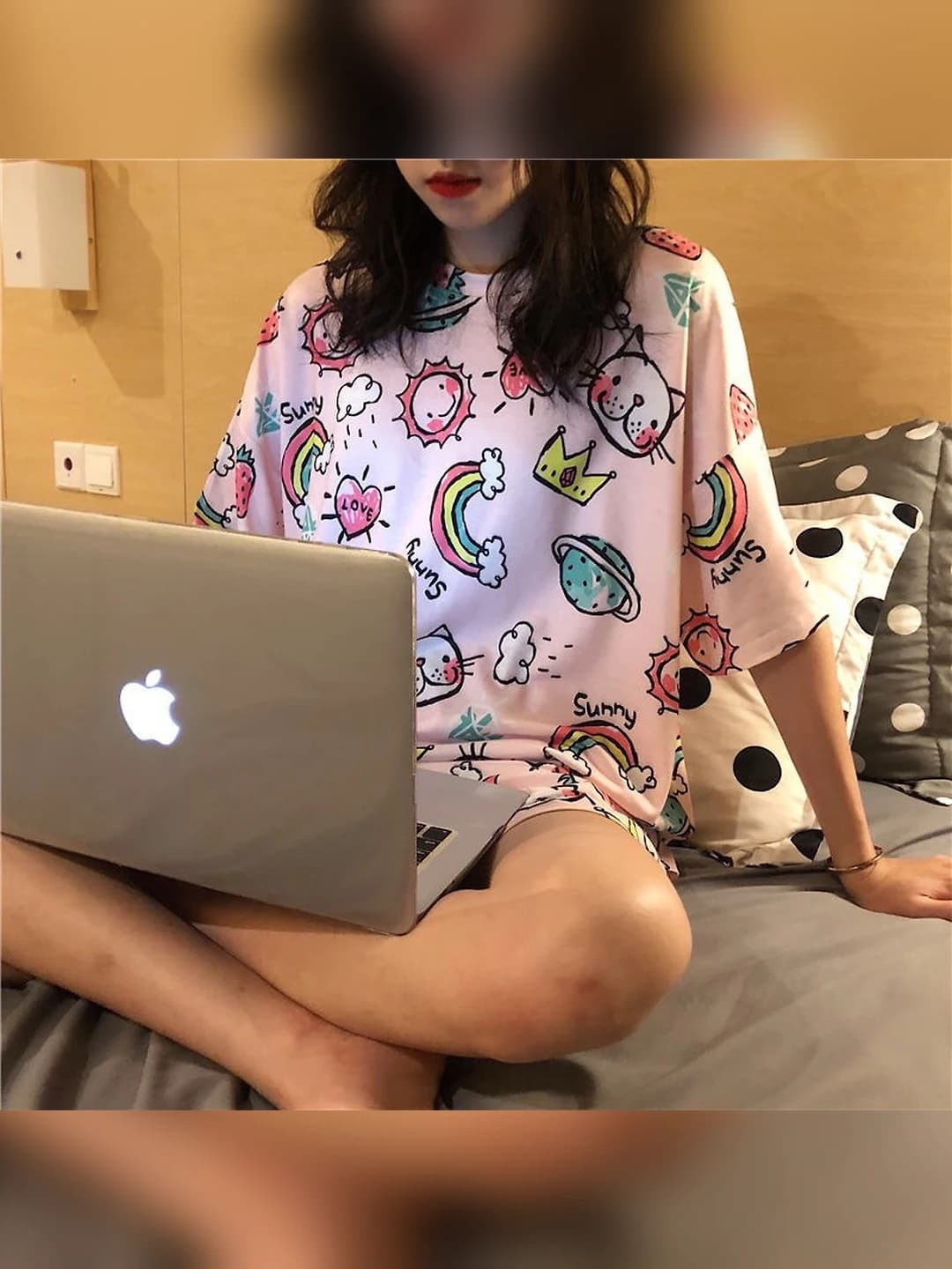 Short sleeve Rainbow Cat