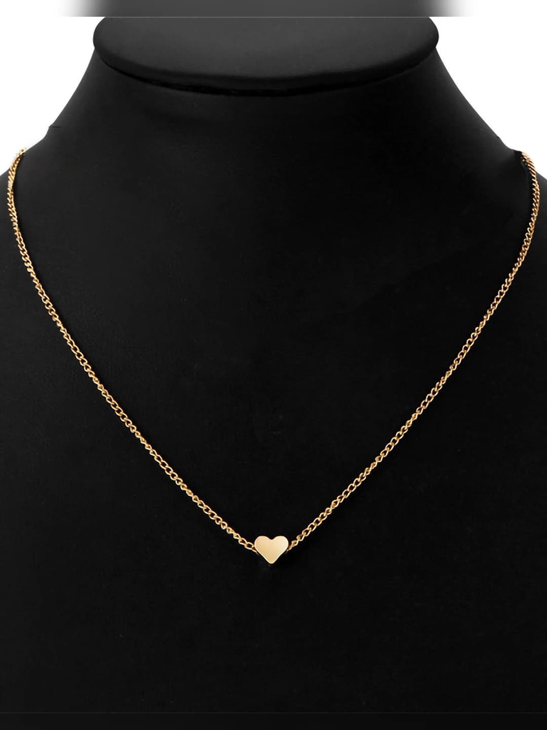 Women's heart-shaped alloy pendant necklace