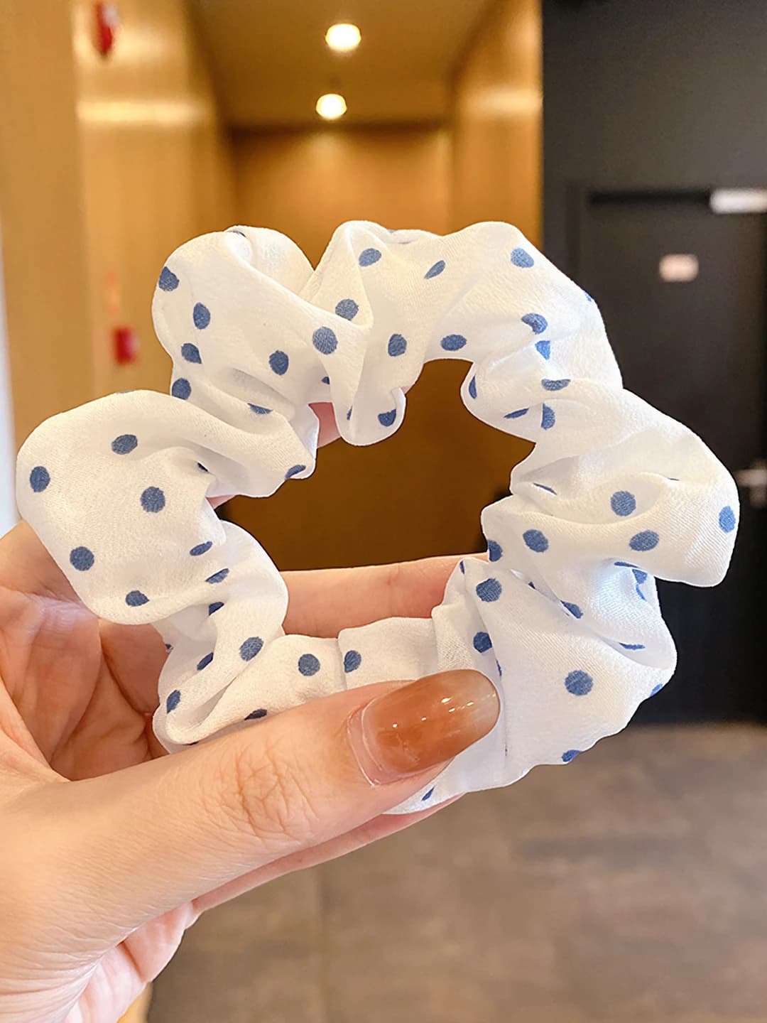 4# Белый с синими точками 9cm