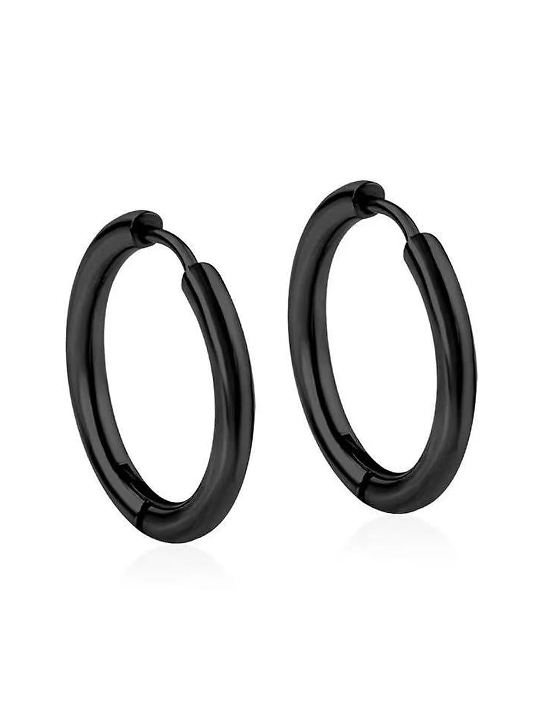Круглая линия серьга-зажим 2.5*12MM чёрный