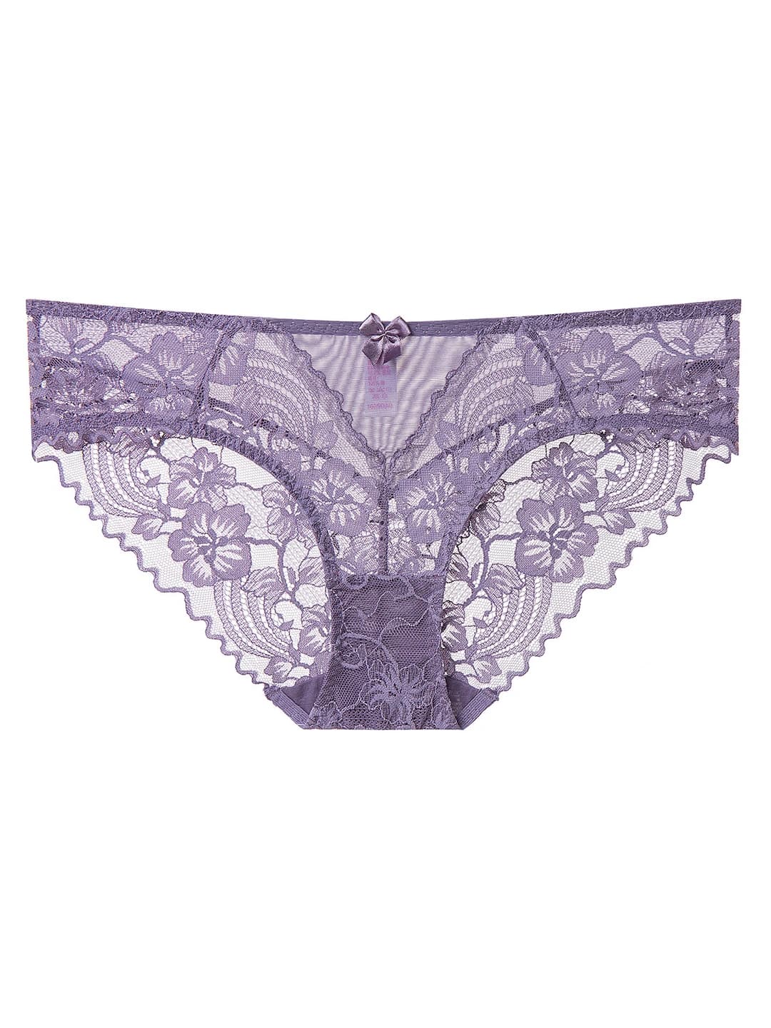 Women's lace panties, ultra-thin, breathable, low waist, floral pattern, pure cotton gusset, plus size