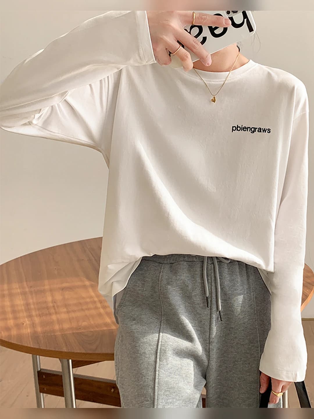 White long-sleeve shirts