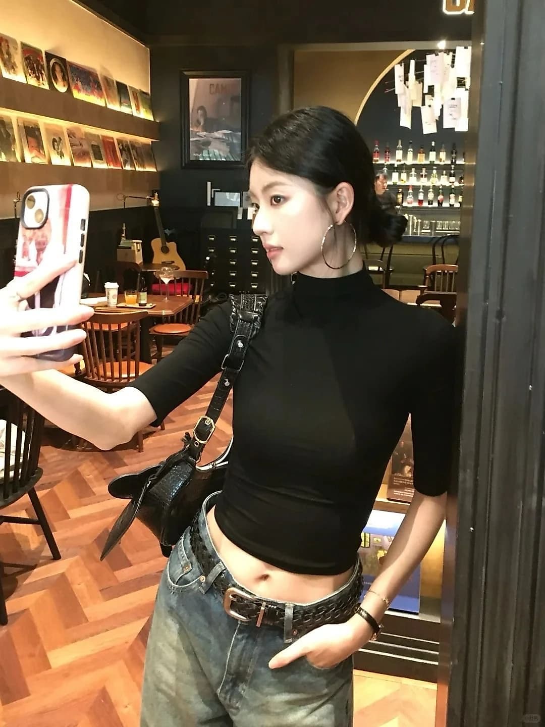 Women's Korean style crew neck slim fit casual summer slimming short t-shirt