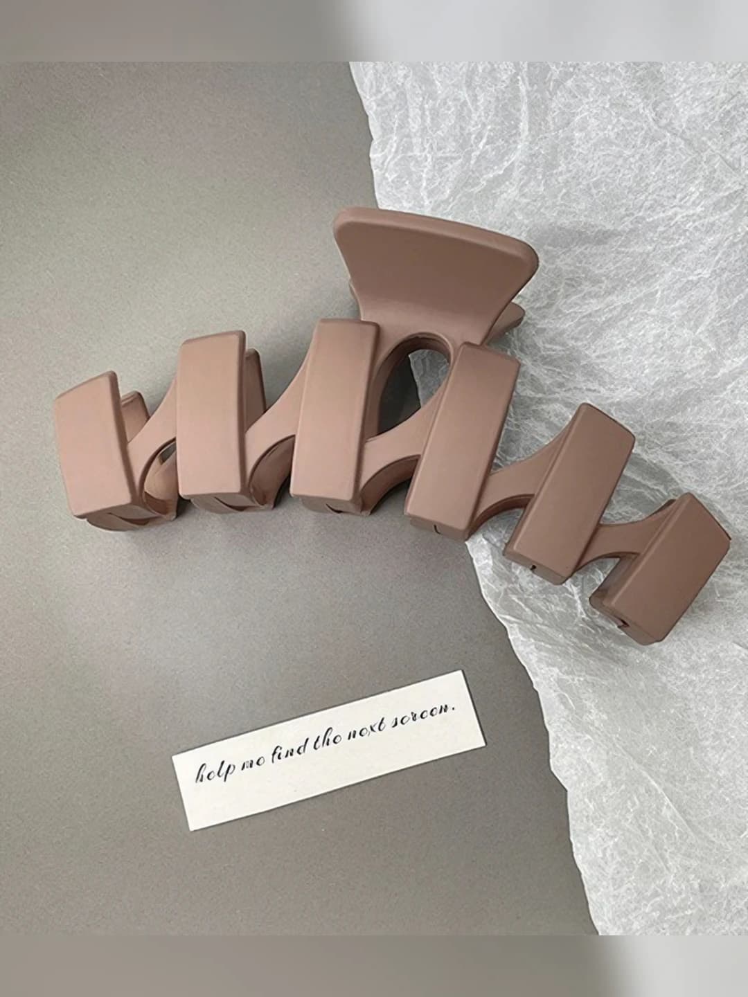 35# Irregular dark coffee hair clip