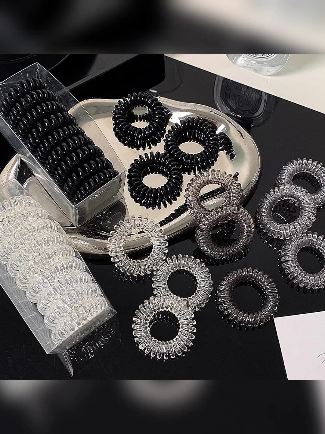 Women's 2026 Korean style stretch telephone wire hair tie with high elasticity