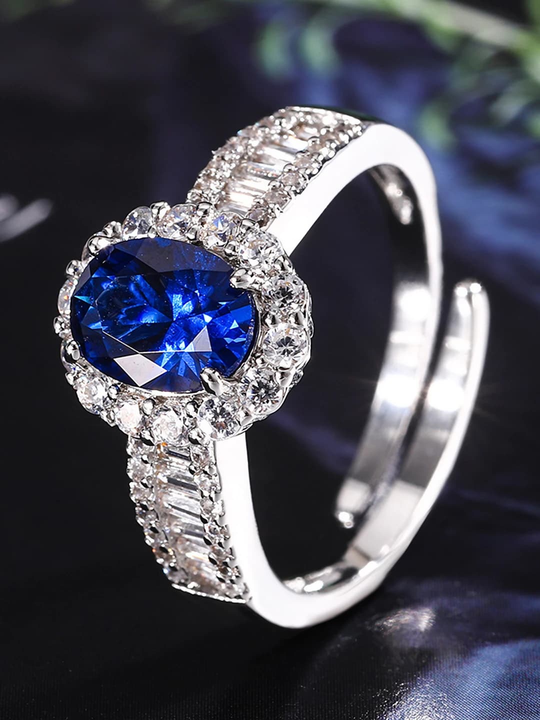 Blue topaz 113# ring