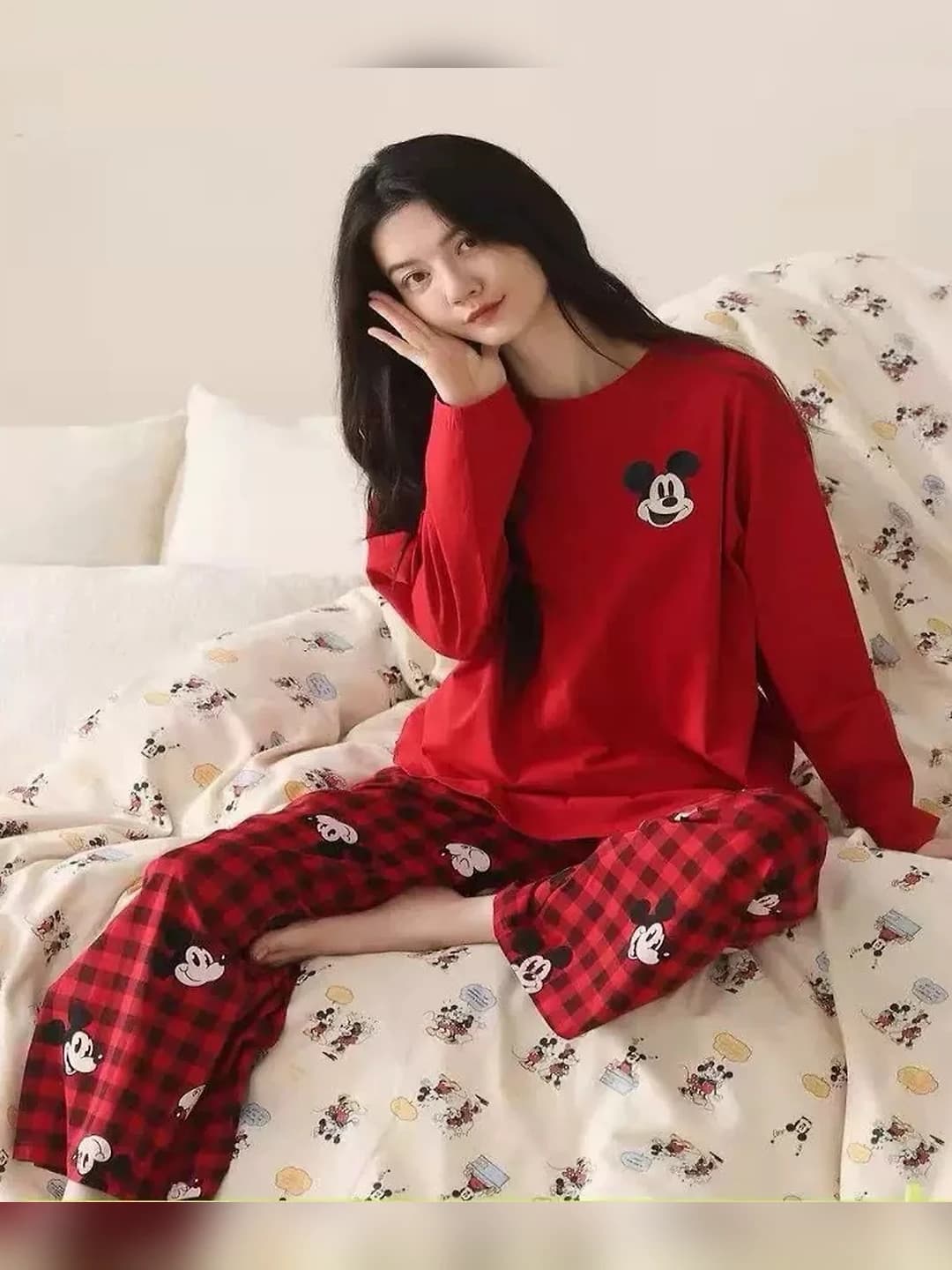 Double length - plaid Mickey