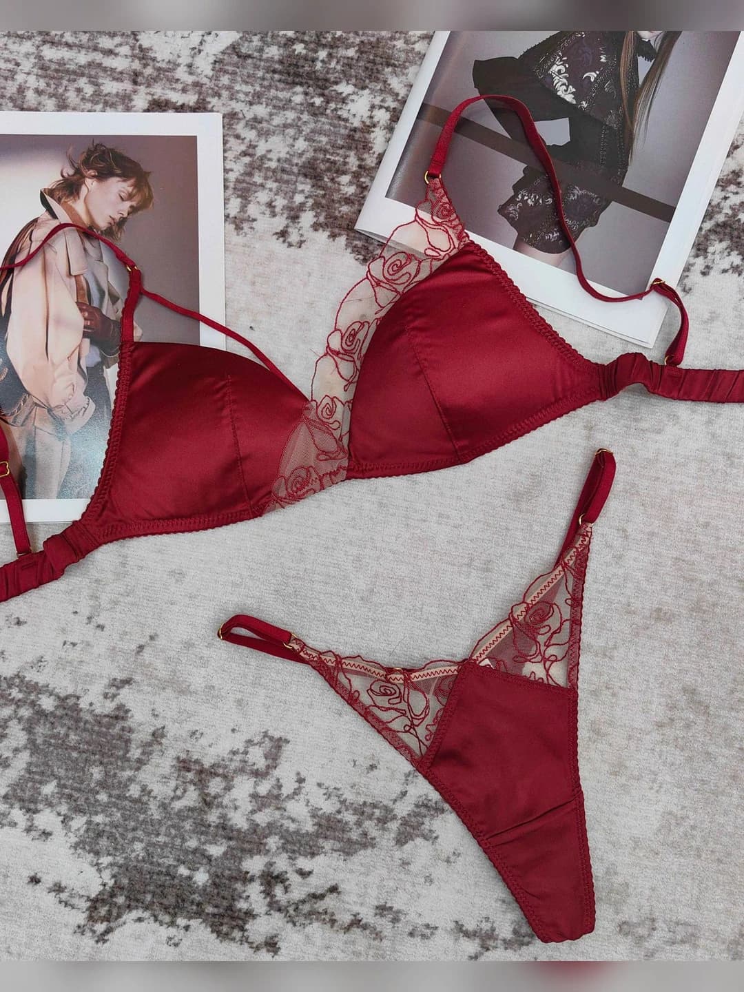 Red + thong
