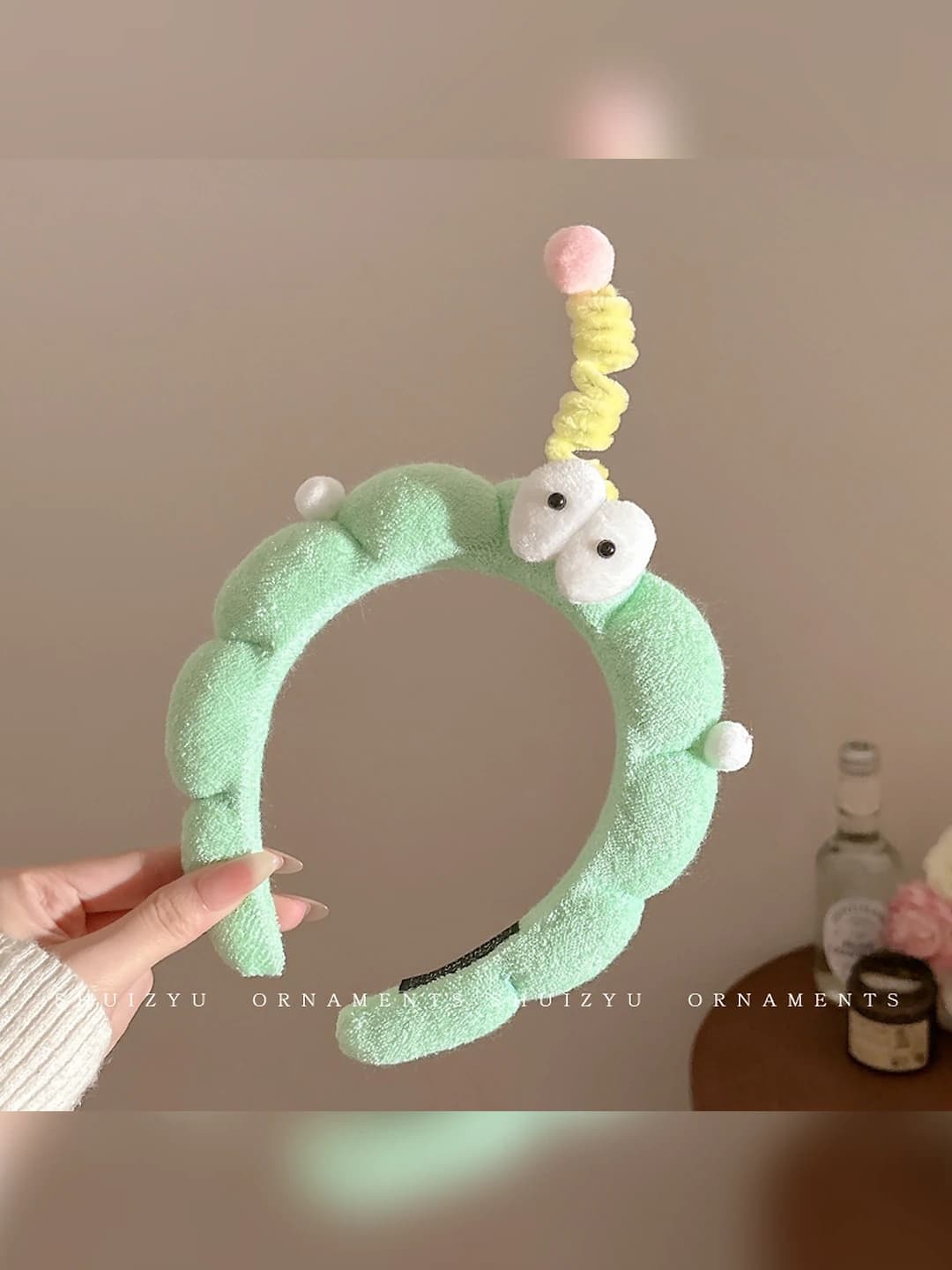 Green big eye funny headband