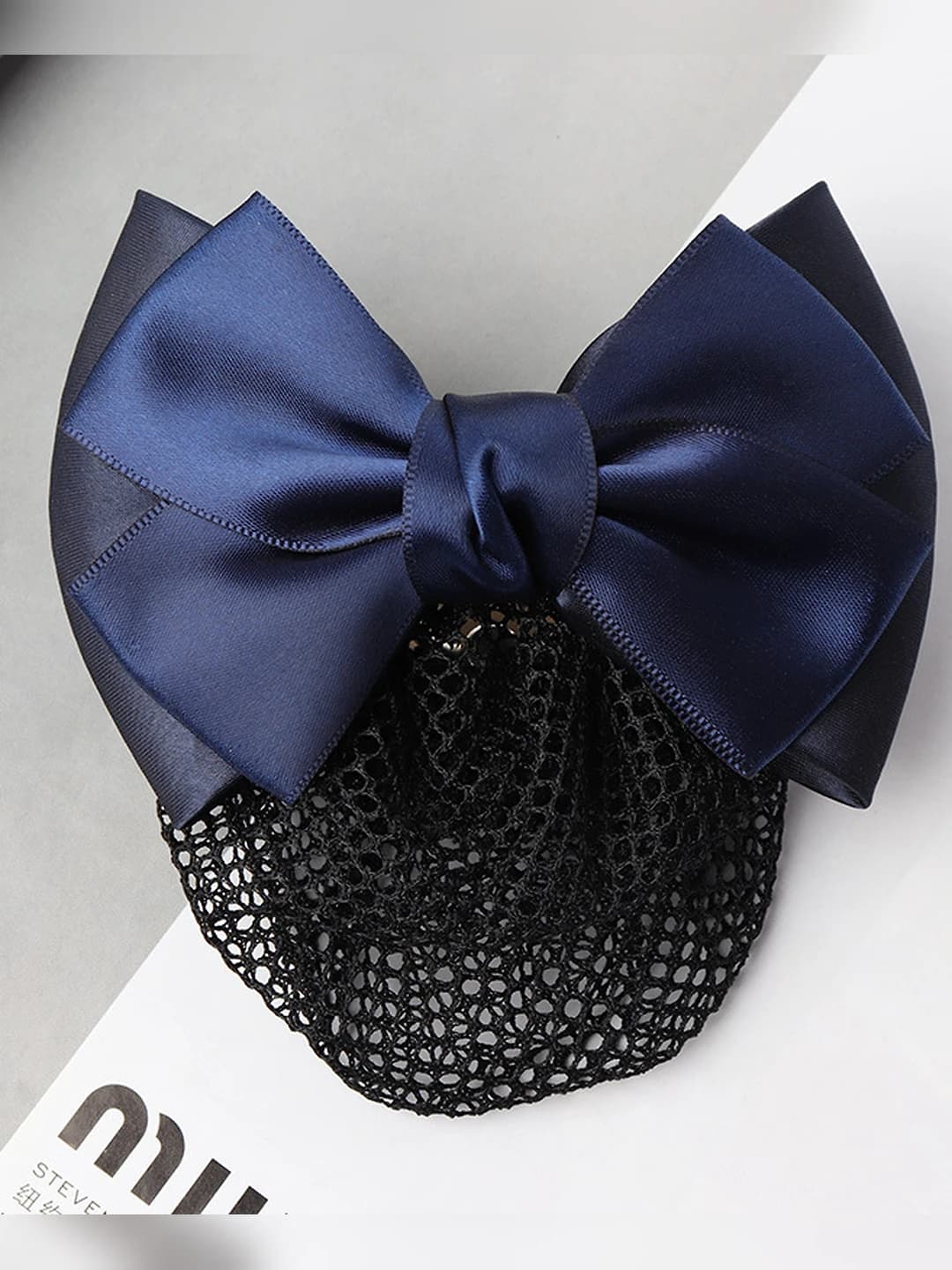 2-section, bow, blue, fine mesh
