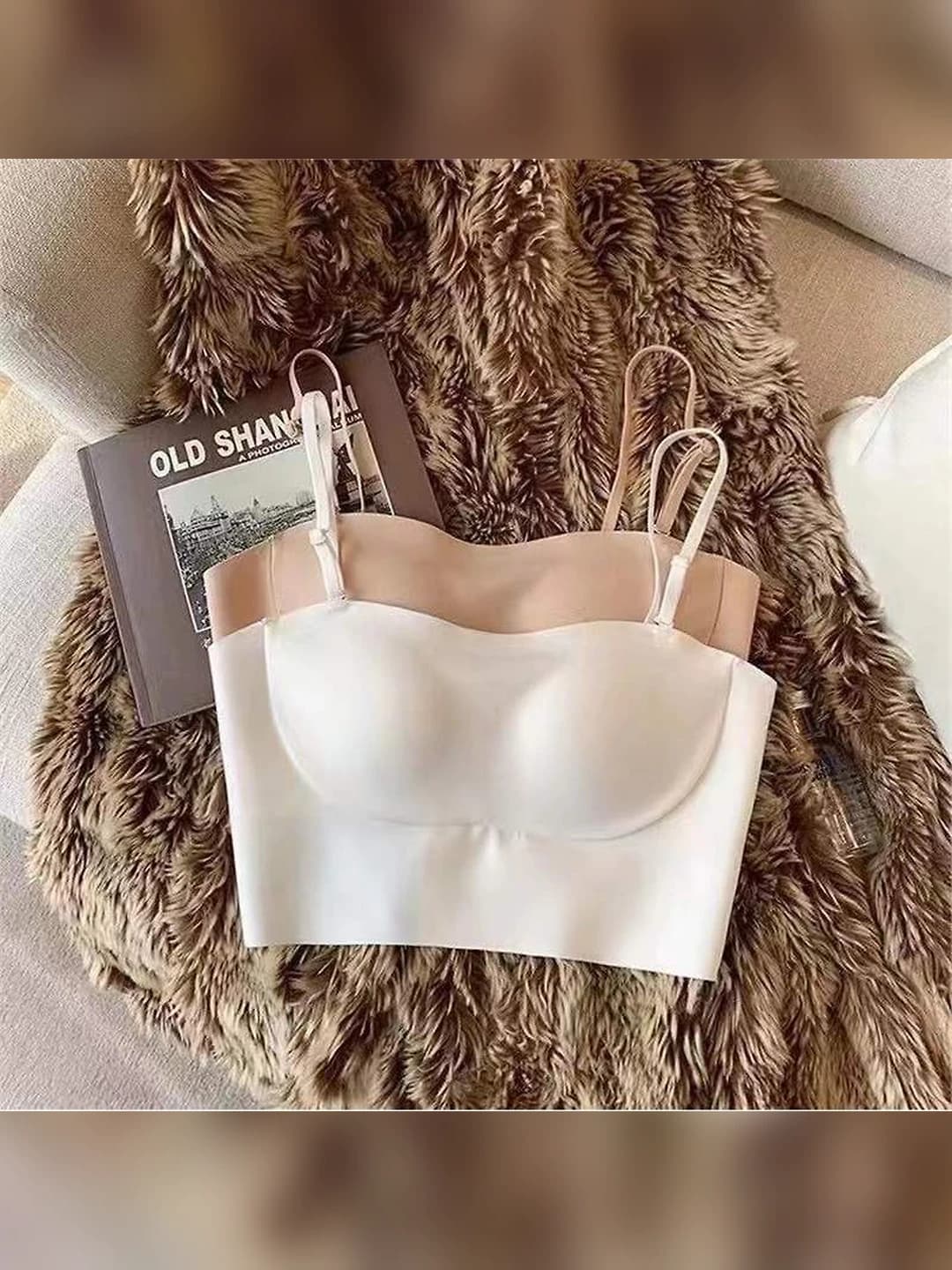 Women's seamless sports tank top bra with thin top and thick bottom, push-up, beautiful back, open back, side breast gathering