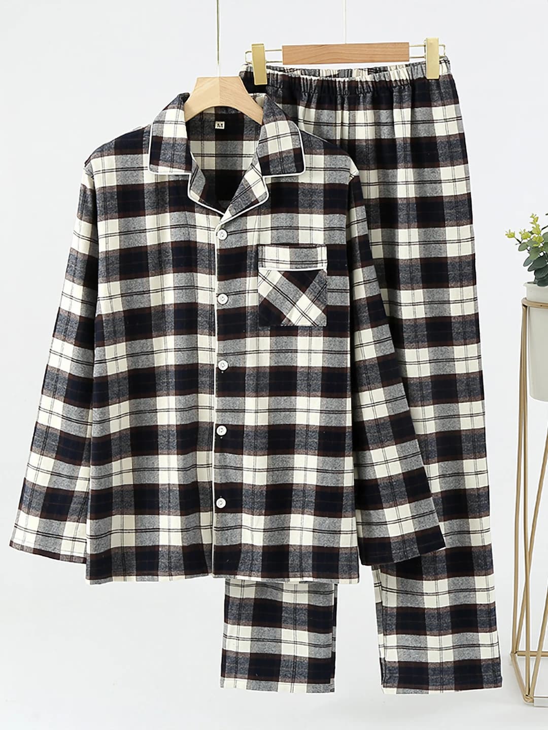 Black-white plaid (Men)