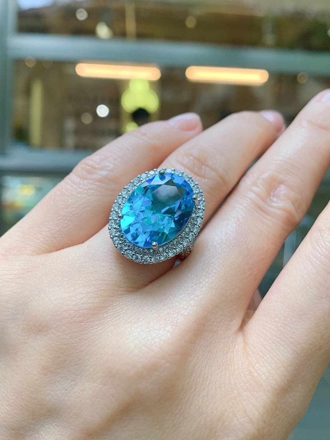 Aquamarine ring