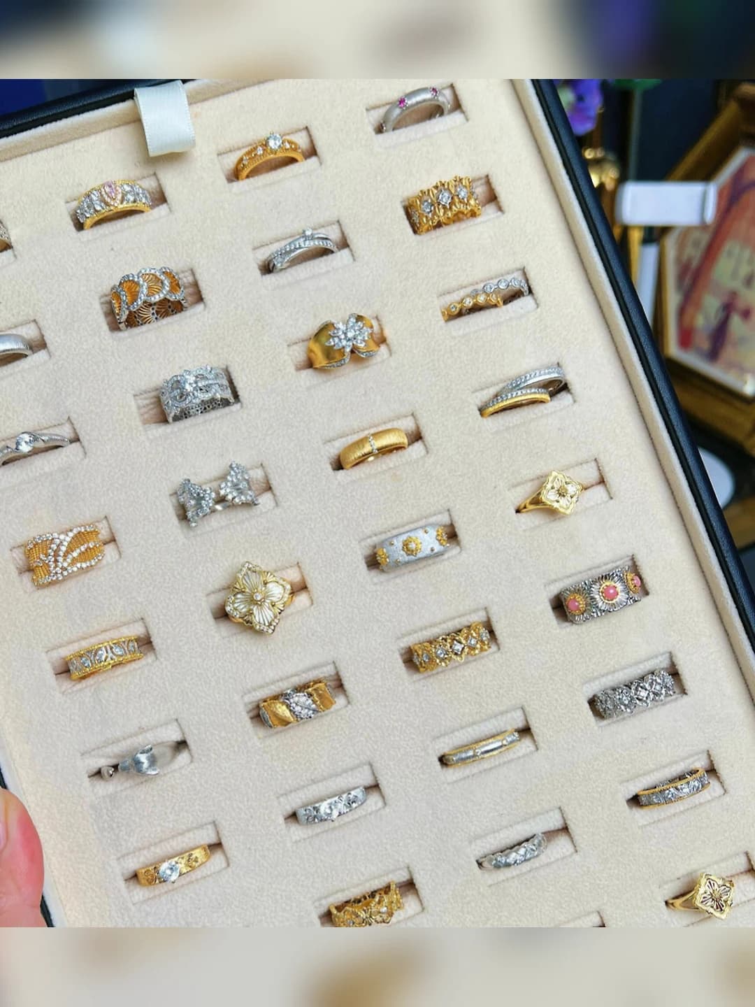 Women's ring with 925 silver plating and zircon, geometric design, neo-chinese style