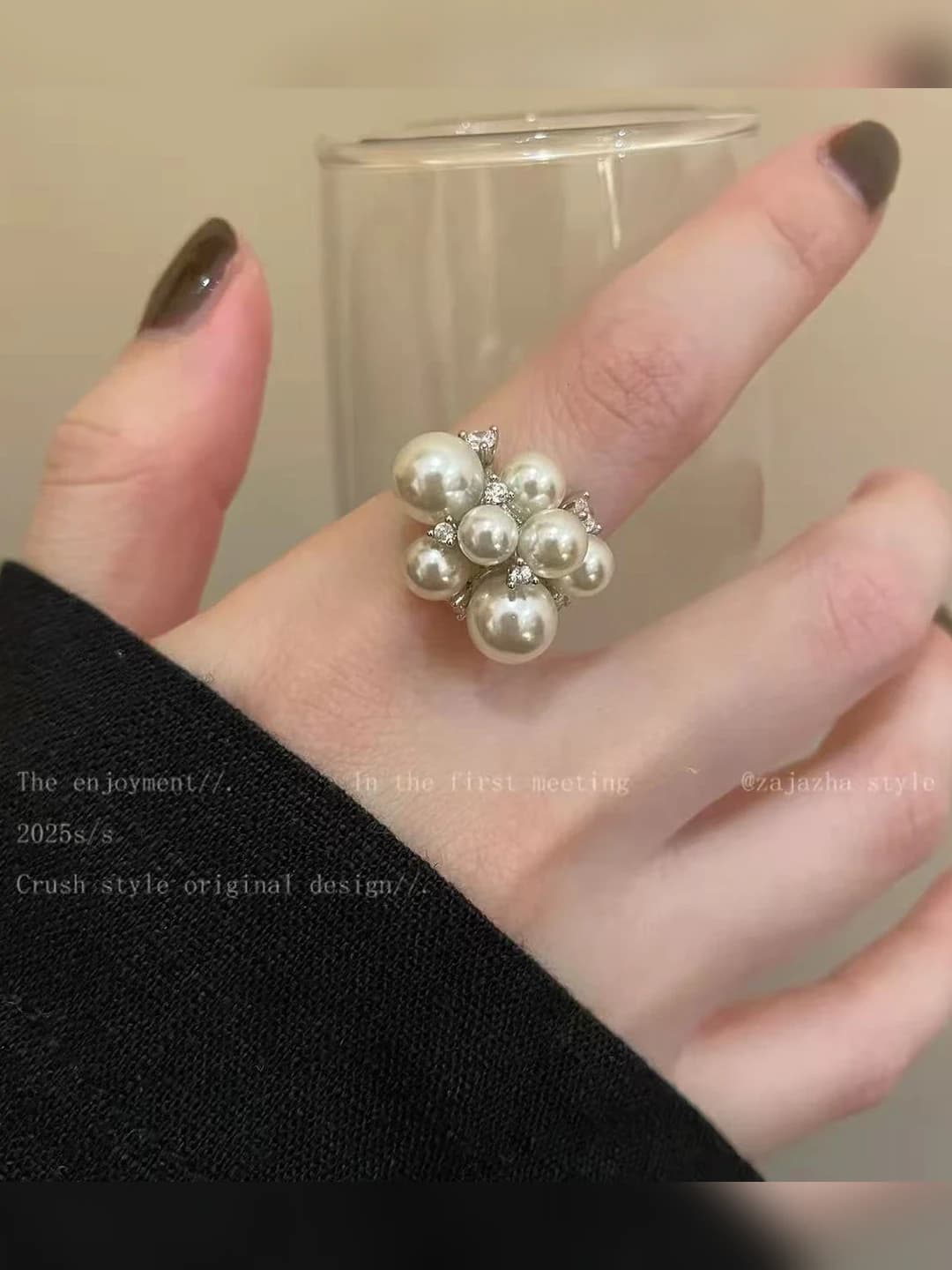 18# Large pearl ring