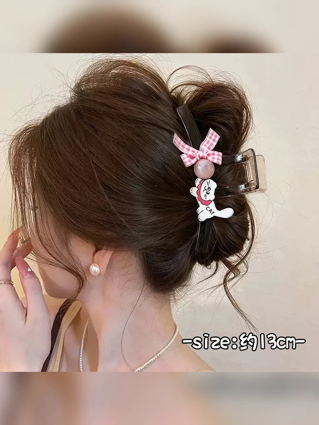 1# Белый маленький котёнок зажим, большой, 13 см
