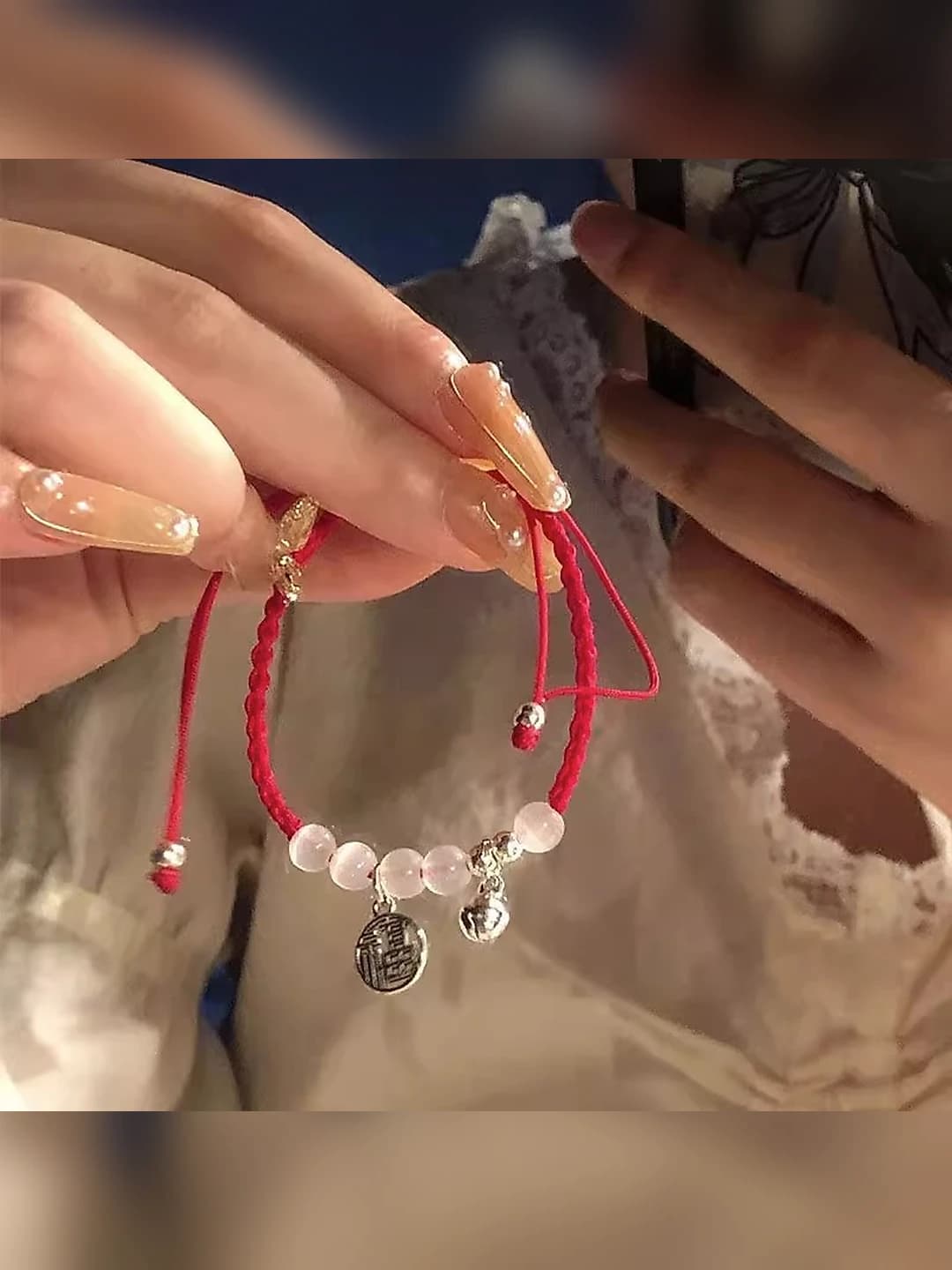 Ayollar uchun qo'lda to'qilgan rangli toshli zanjirli bilaguzuk, geometrik shakl, moda OL uslubi