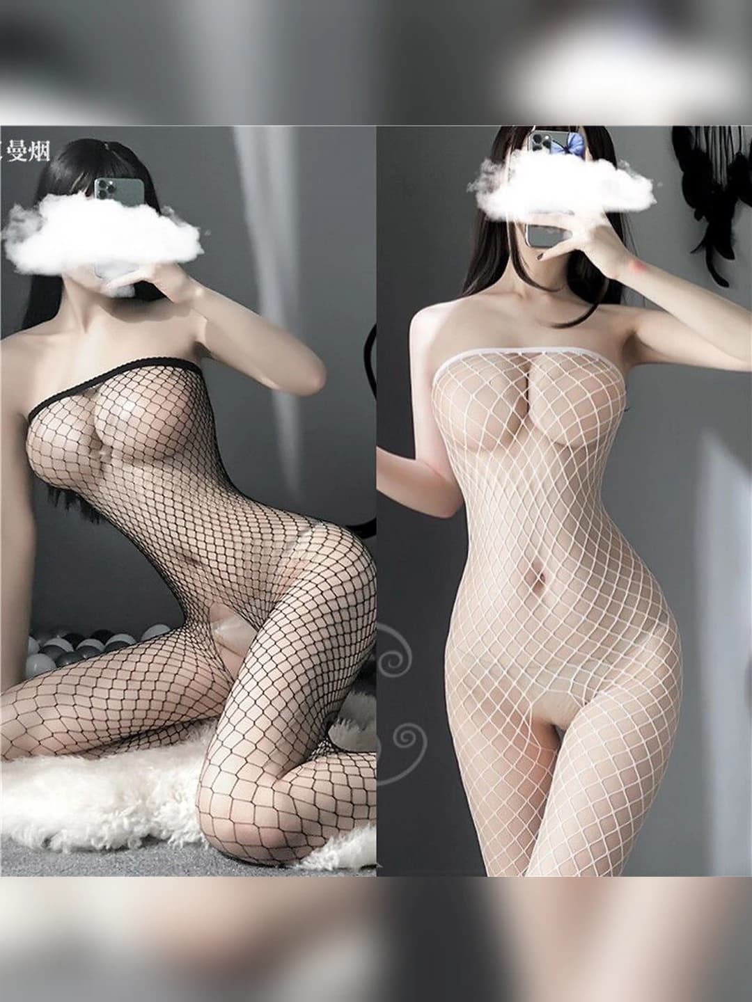 Bandli bodystock qora-oq 2 dona