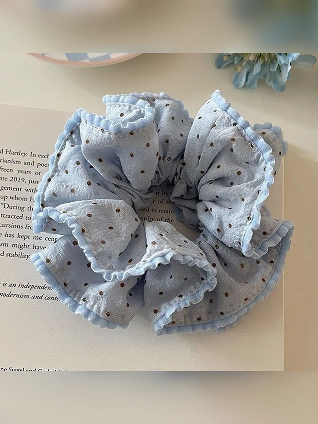 Blue, polka dot, 15 cm