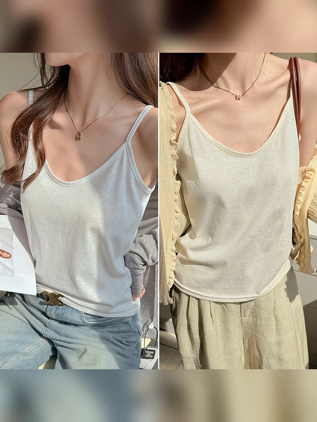 White + Light apricot (2 pcs)