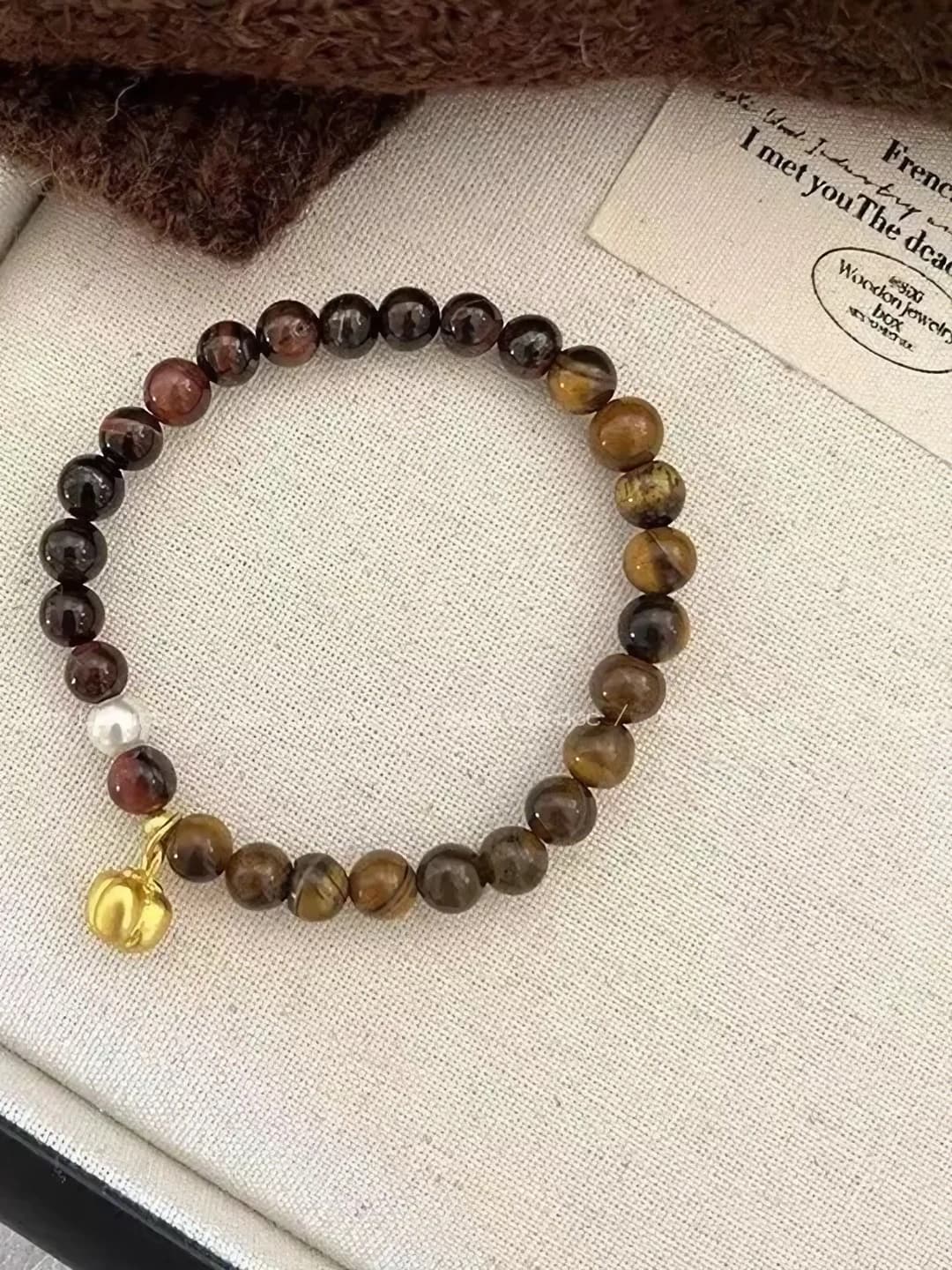M1254 [Tiger eye pumpkin bracelet]