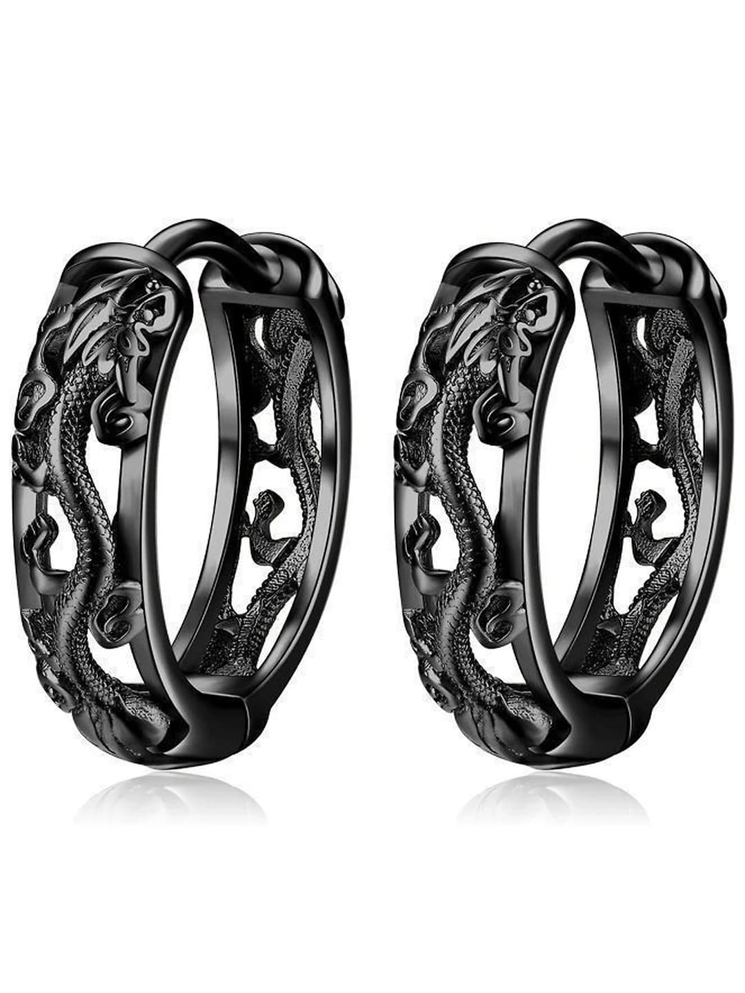 Dragon clip, black, pair