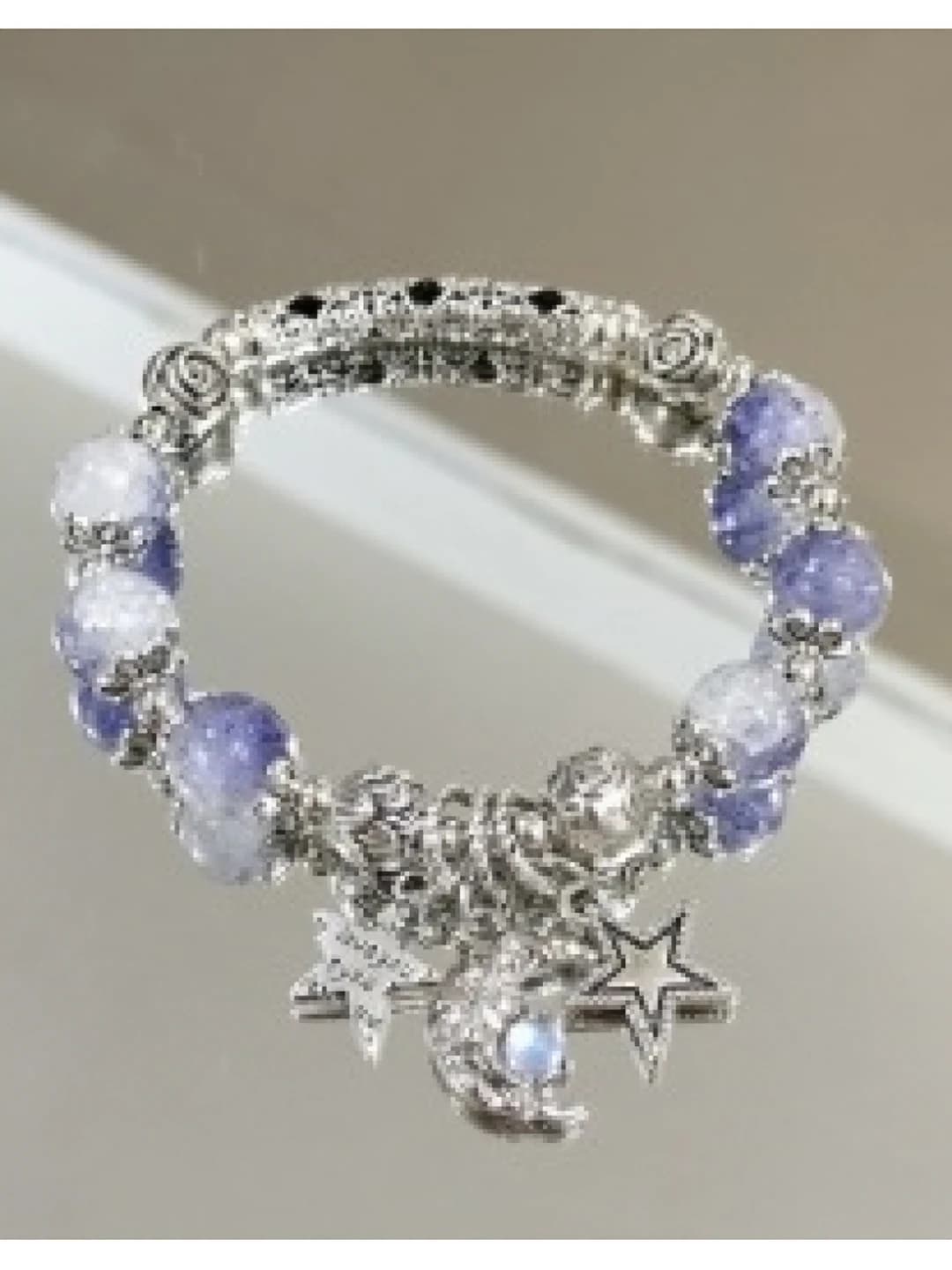 Light Purple Star-Moon Curved Bracelet