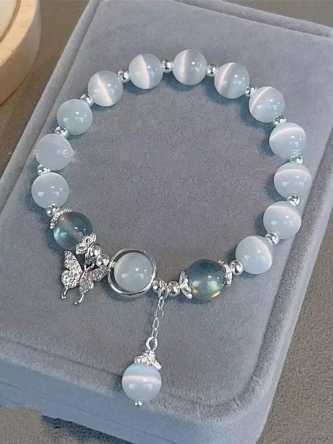 Butterfly cat's eye stone bracelet #SZ157