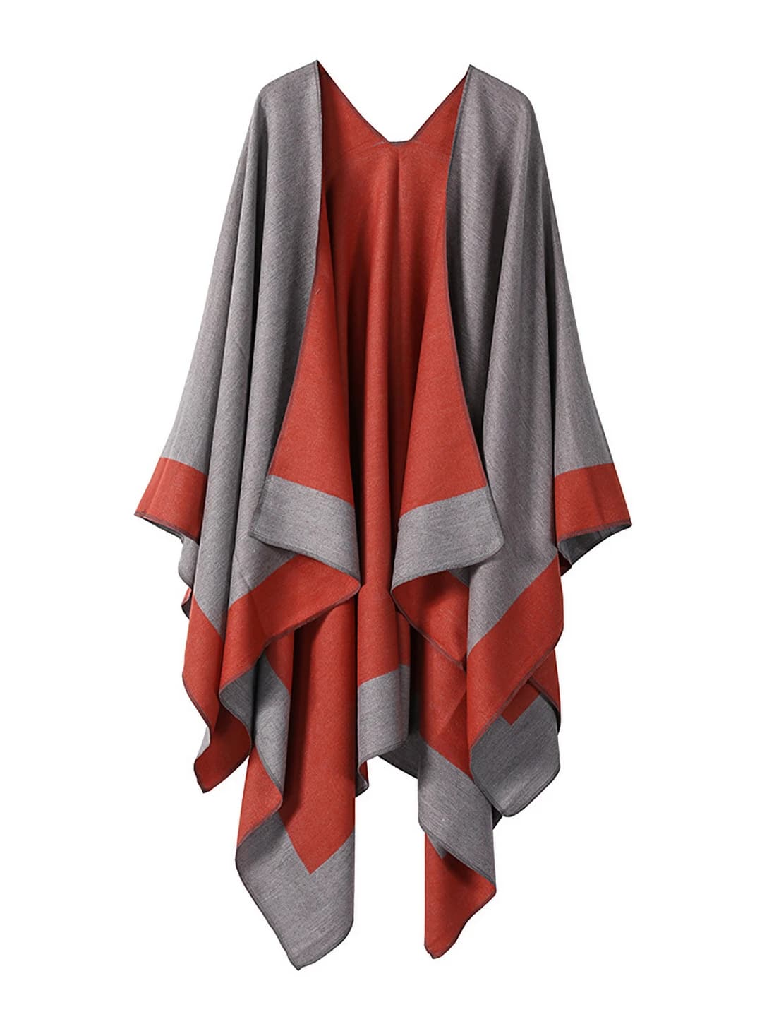 Geometric - Grey red reversible