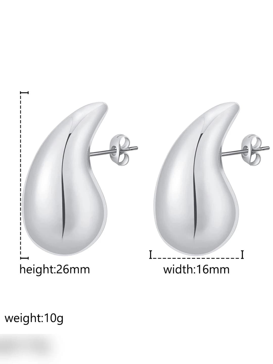 Small teardrop, steel