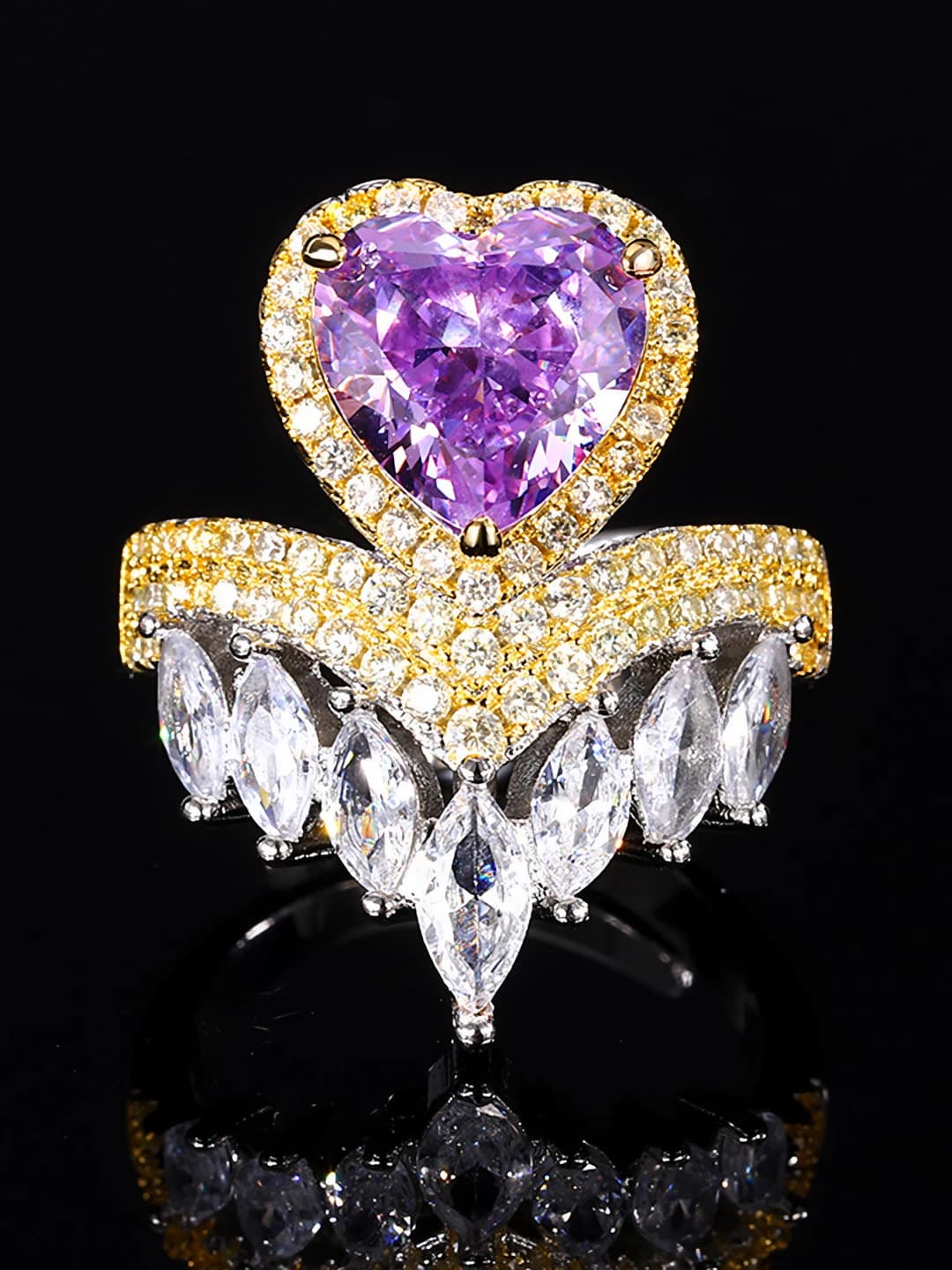 Purple diamond ring