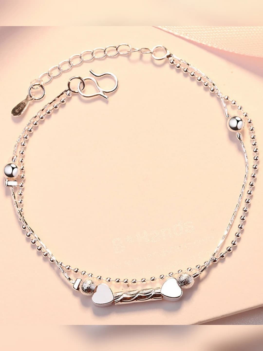 Small heart tube bracelet