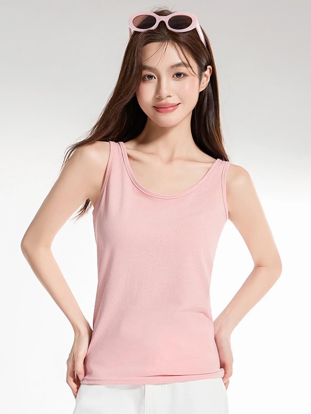 Shrimp pink, snow cotton, 1 pc