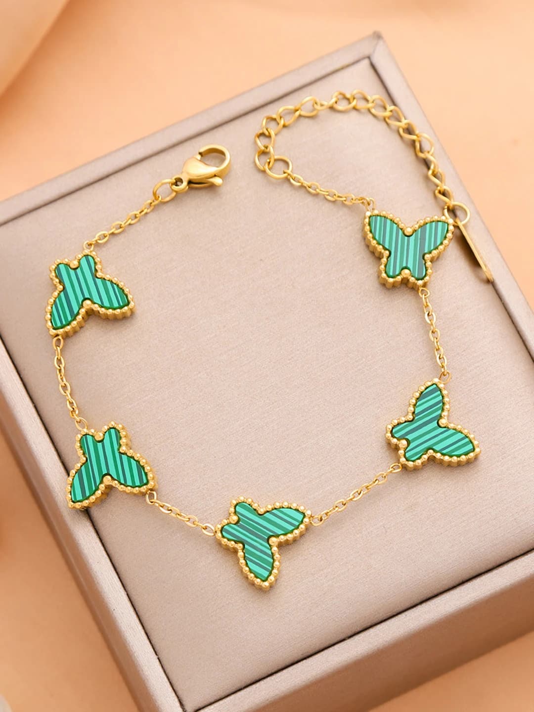 Gold double-sided green
