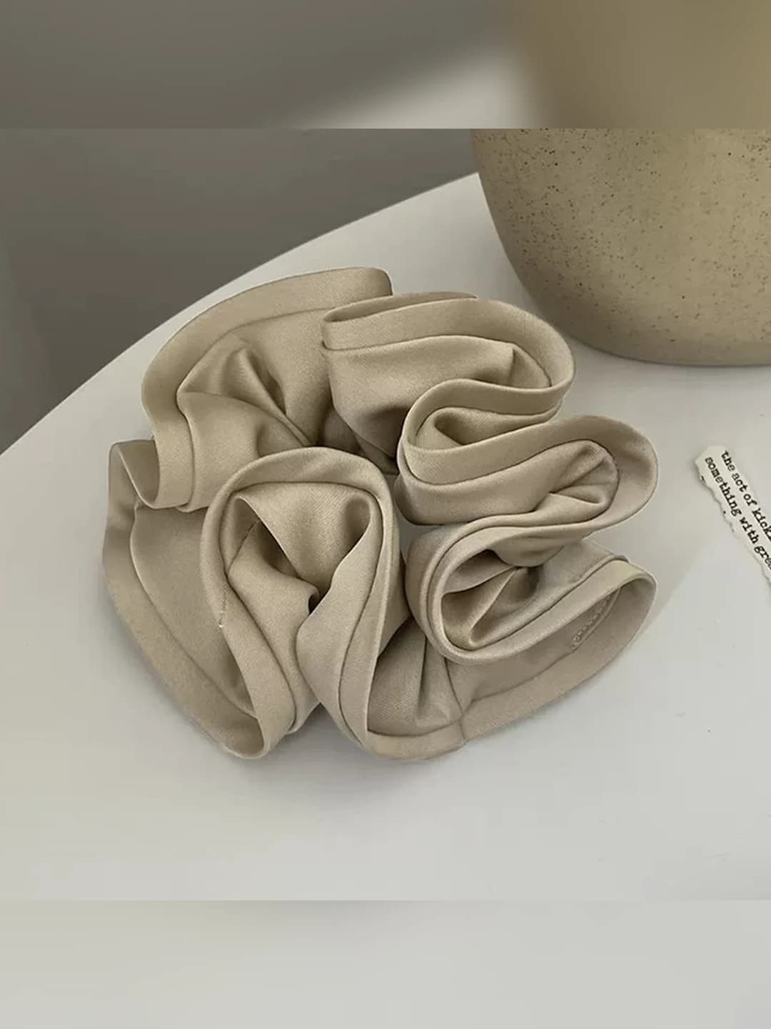 Apricot ruffled scrunchie 13 cm