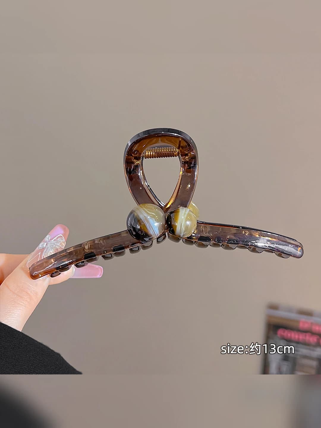 1# Коричневый градиент две жемчужины 12.5cm