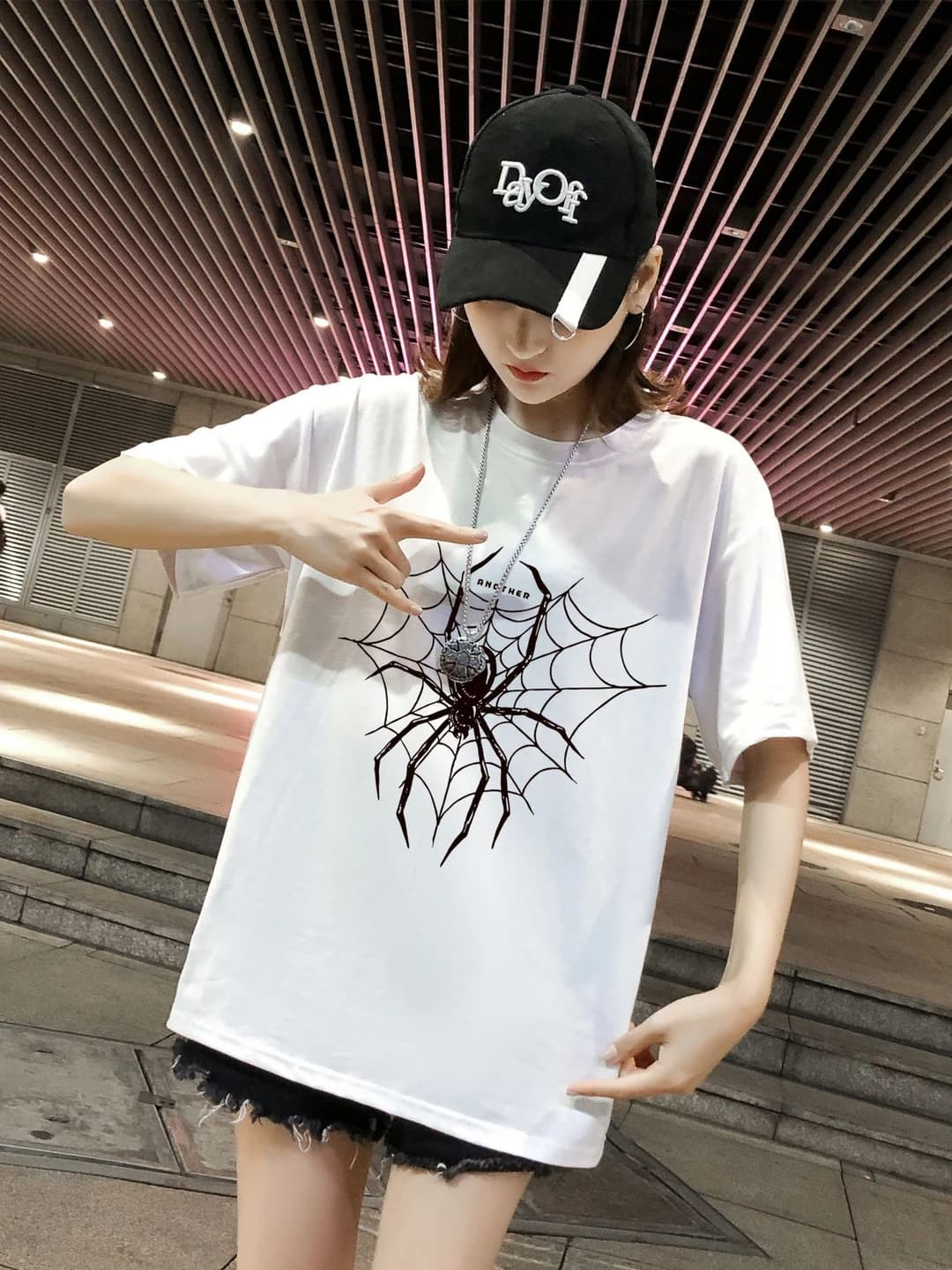 White women's short sleeve t-shirt, summer, 2026, cotton, loose fit, plus size, animal print, crew neck