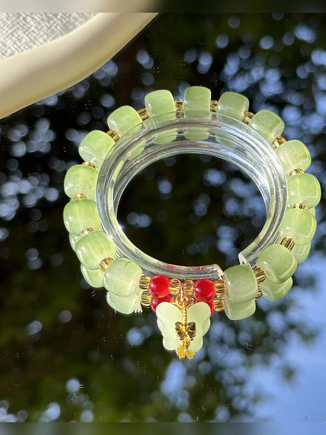 Teal butterfly bracelet