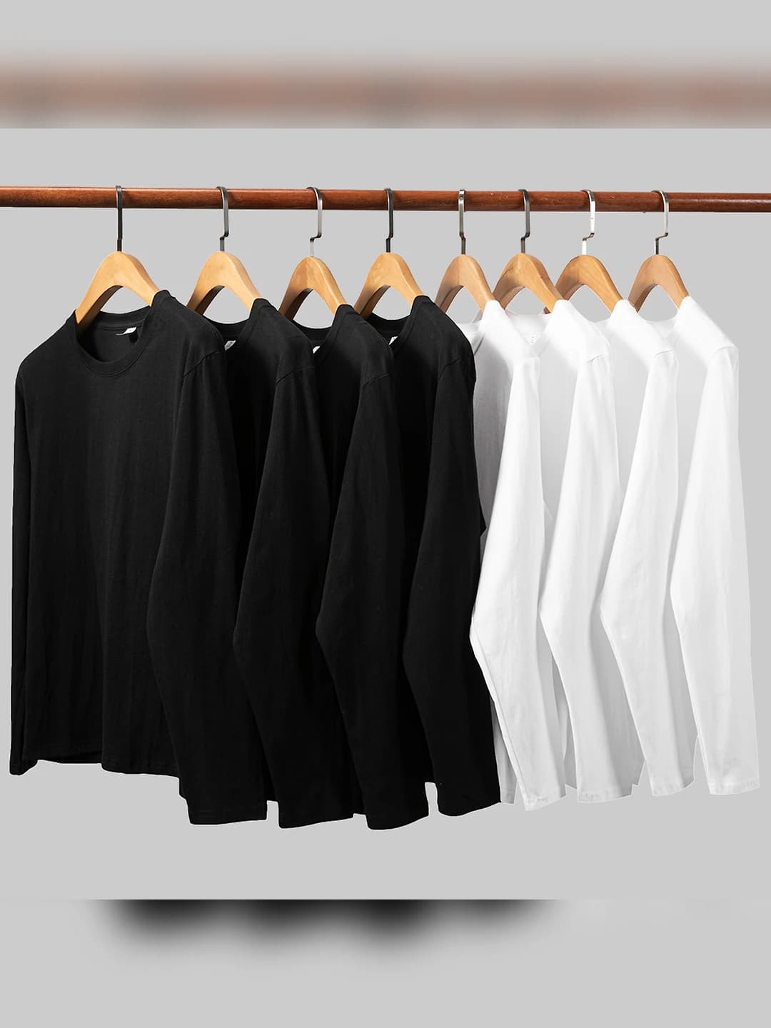 Women's long sleeve t-shirt, pure cotton, solid colour, loose fit, crew neck, spring-autumn