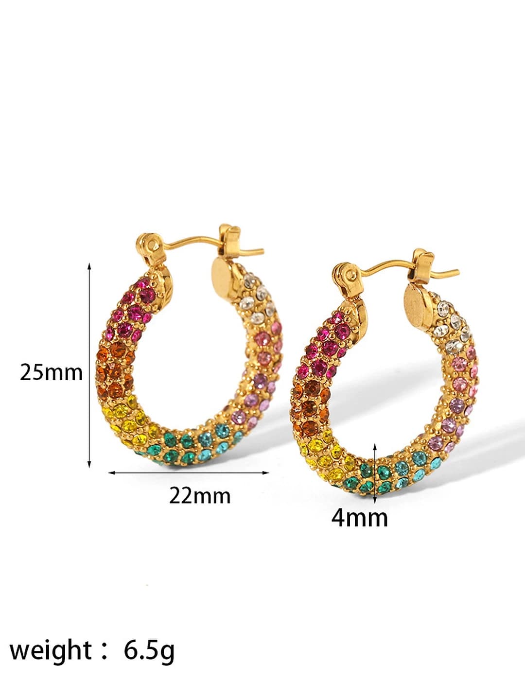 Multicolour full diamond circle large