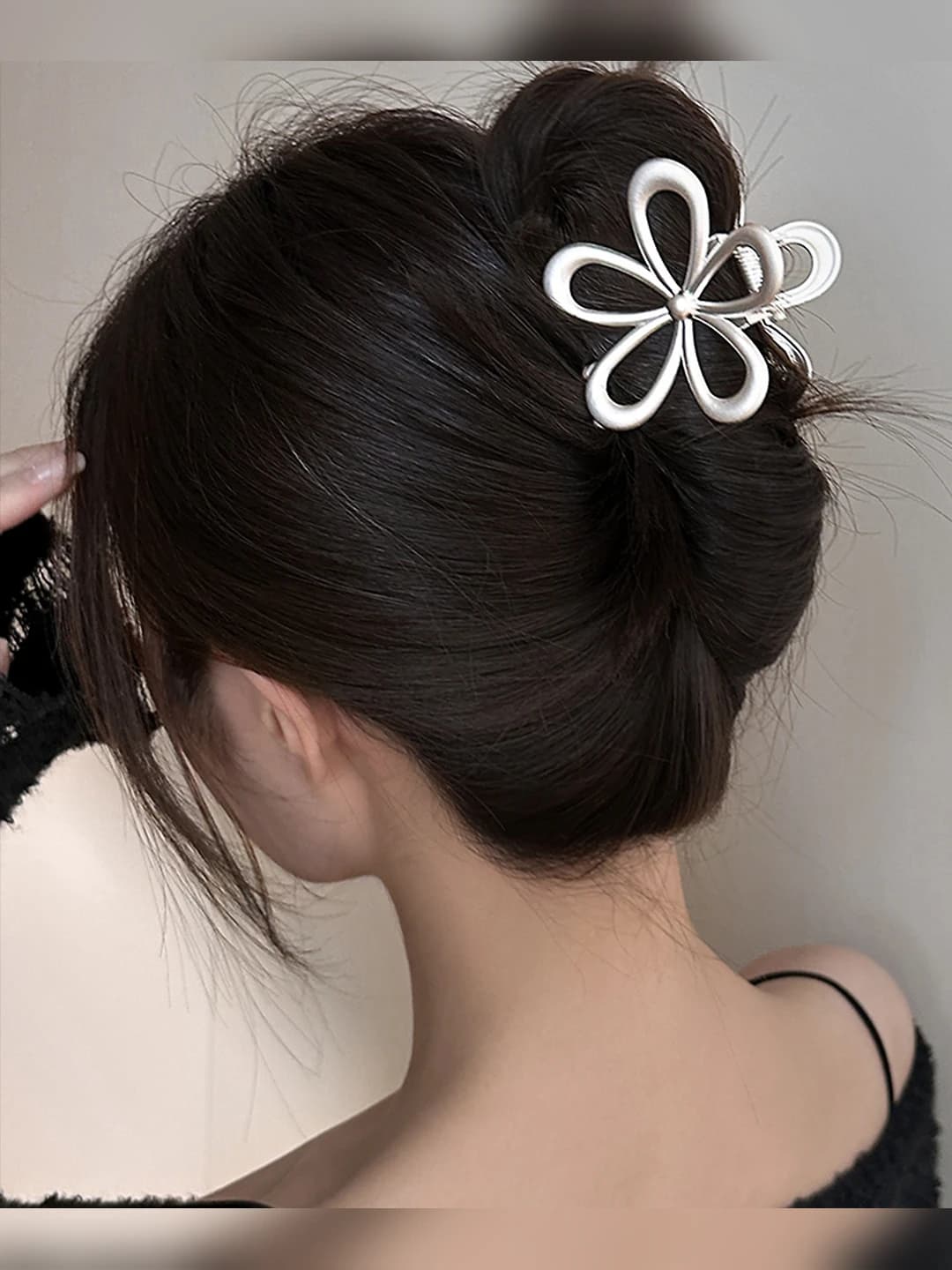 Women's metal flower hair clips, Japanese-Korean style, handmade
