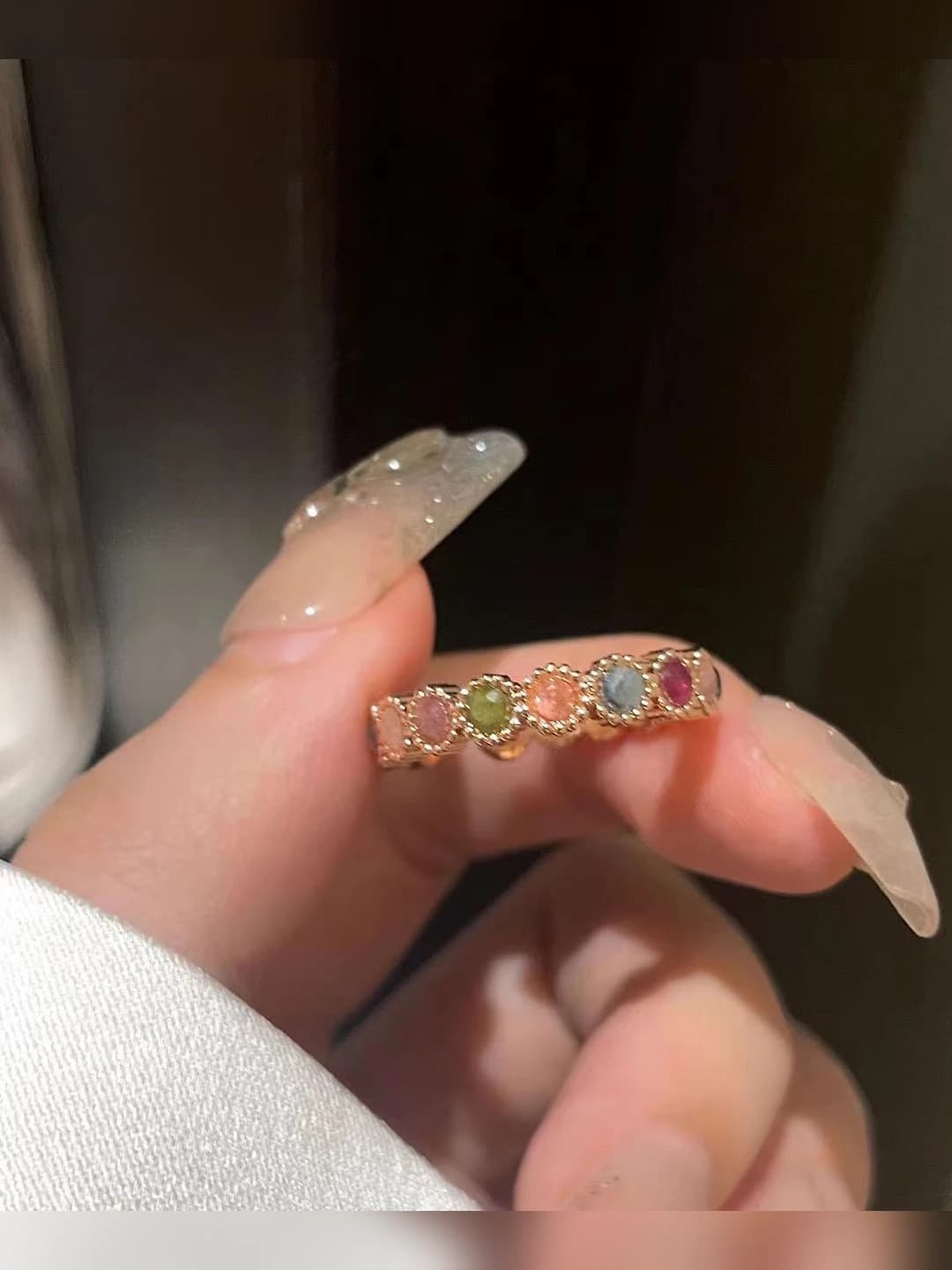 Multicolour open ring