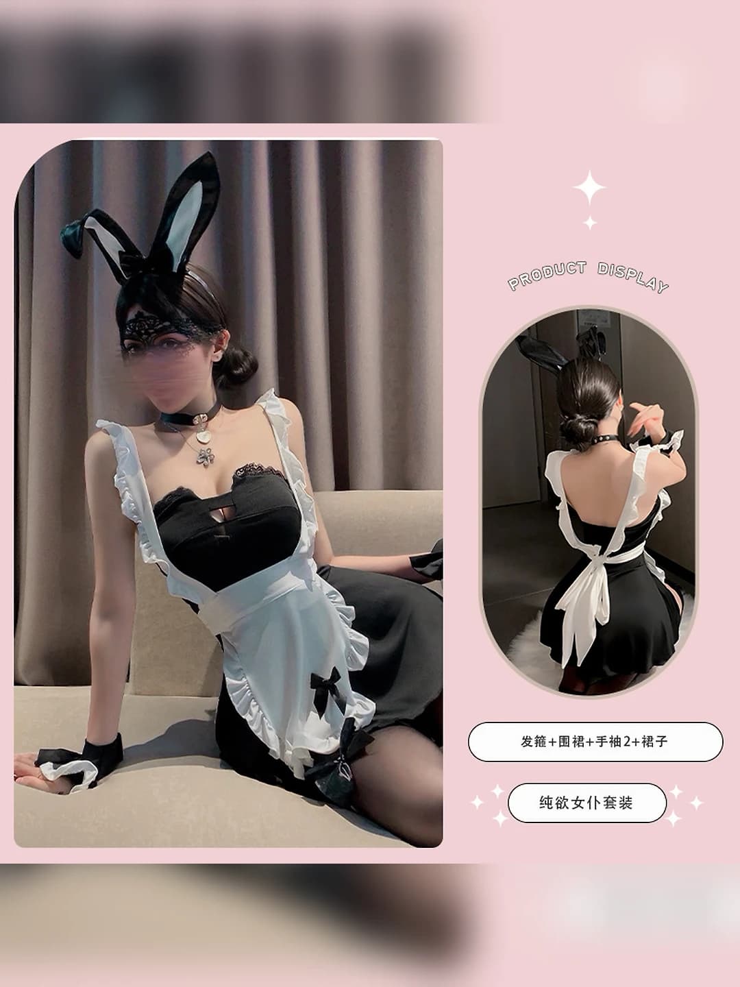 Headband + apron + cuffs 2 + dress