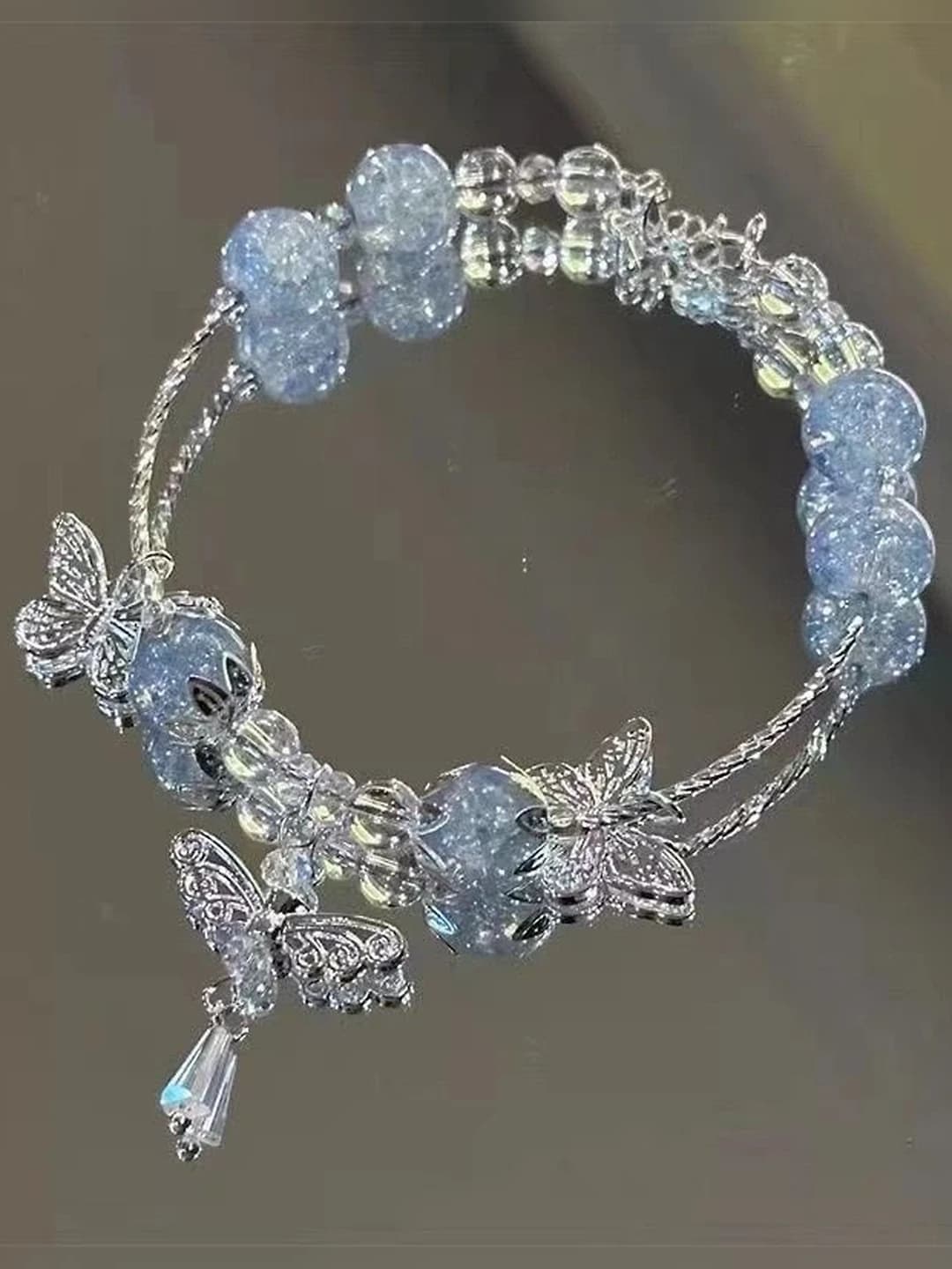 Blue forest style butterfly bracelet
