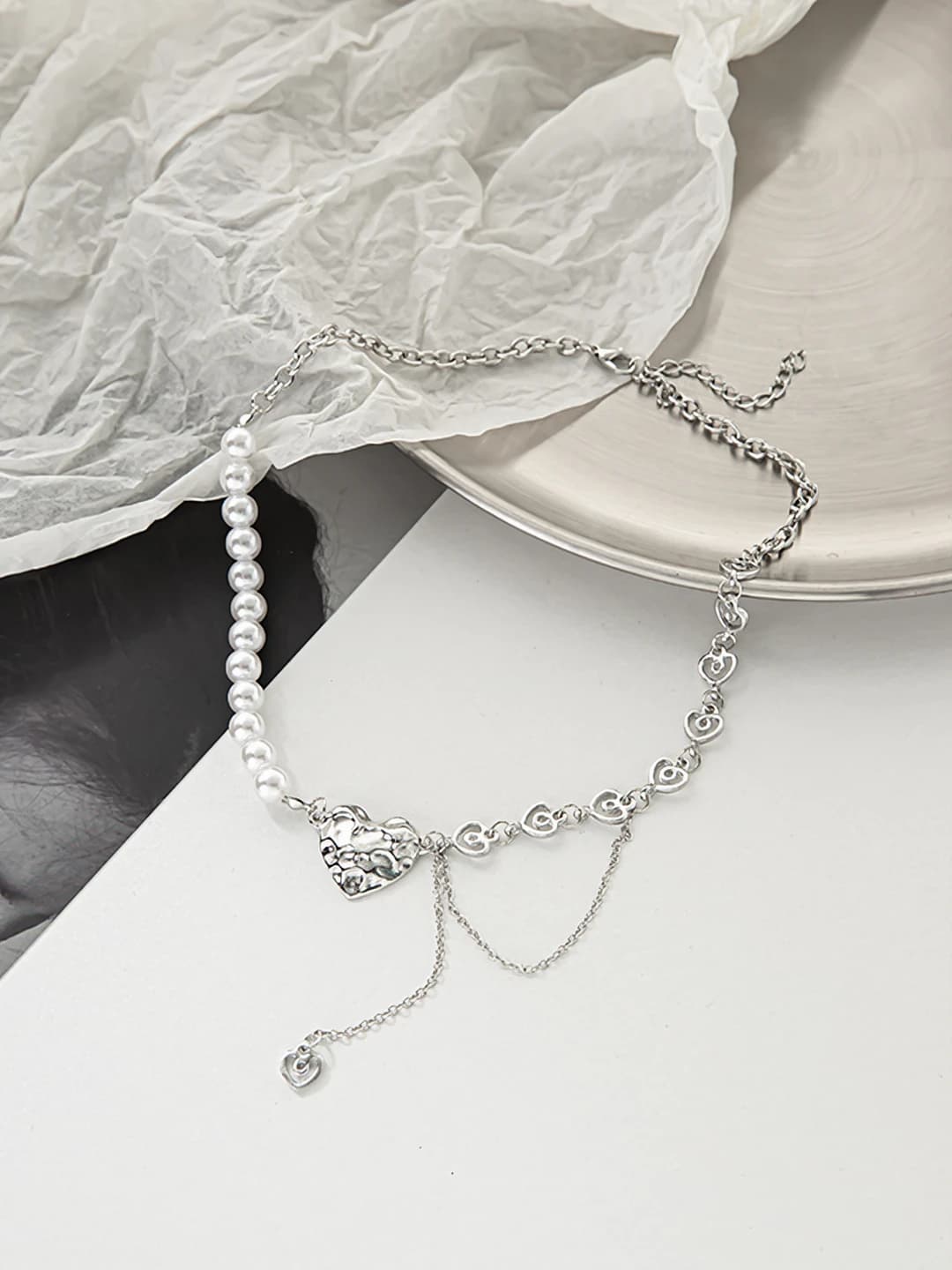 Heart pendant pearl