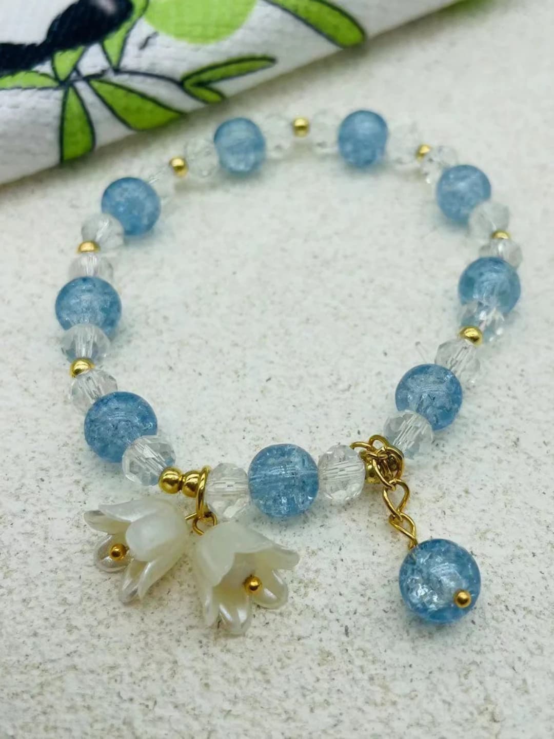 Blue muscari bracelet