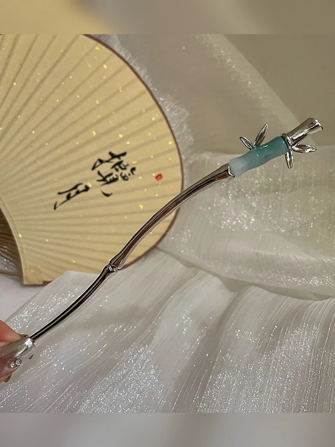 8# Bamboo tassel silver (bagged)